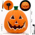 Hollow Plug-in Pumpkin Piles Placed Outdoors In The Park